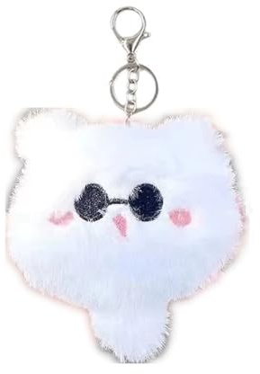 JinYu Llavero de anime, llavero de cosplay, bonito llavero de gato, almohada de felpa, accesorio de cosplay