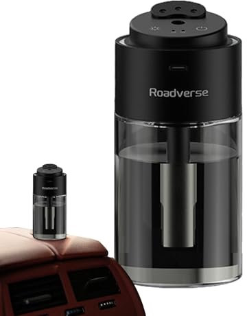 Diffuseur de parfum de voiture – Atomiseur d'huiles parfumées naturelles | Parfum d'aromathérapie réglable et diffuseur d'huile désodorisant intelligent, lampe projecteur de ciel étoilé longue