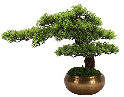 Künstliche Pflanze, Zypressenbaum, chinesischer Stil, künstlicher Bonsai-Baum, grüne Pflanze, Bonsai, Zuhause, Büro, Wohnzimmer, Desktop-Dekoration, Ornamente, Höhe 30 cm, künstliche Zimmerpflanzen