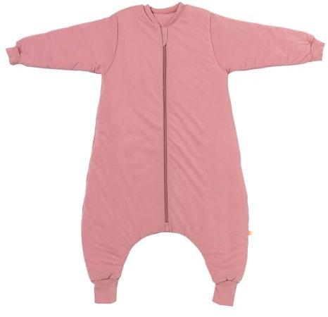 schlummersack Schlafsack mit Füßen Winter 3.5 Tog 100 cm Pastellrosa | Kinder Schlafsack mit Beinen für eine Körpergröße 100-110cm | Winter Füßen 3.5 Tog
