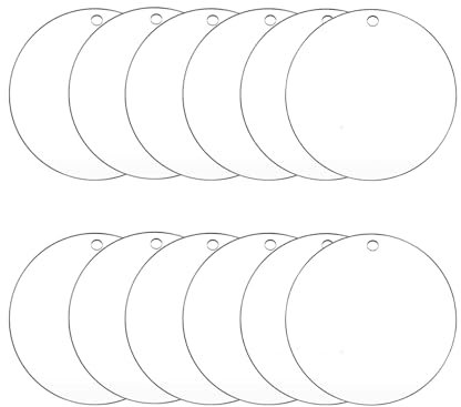 12 dischi acrilici trasparenti, 15 cm, rotondi, lastre acriliche trasparenti, adatte per la produzione di ciondoli decorativi e presentazione di prodotti
