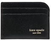 kate spade new york Devin Kartenetui aus genarbtem Leder, Schwarz, Einheitsgröße