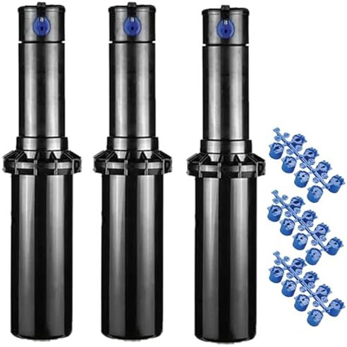 Suinga 3 x Hunter PGP 04 Ultra/Sprinkler, 10 cm, 50° bis 360°, 3/4 Zoll, Schwarz