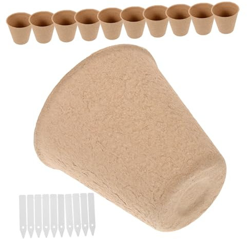 POPETPOP Pots De Semis Biodégradables en Papier Recyclé 110 Pcs pour Jardinage Intérieur Et Extérieur, Pots De Tourbe Ronds Légers Et Écologiques, Adaptés Au Repiquage Et Démarrage des Plants
