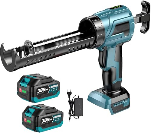 Akku Kartuschenpresse Kompatibel für Makita 18V Batterie | 4 Geschwindigkeiten Kartuschenpistole für 300 ml-Kartuschen für Abdichten, Spachteln