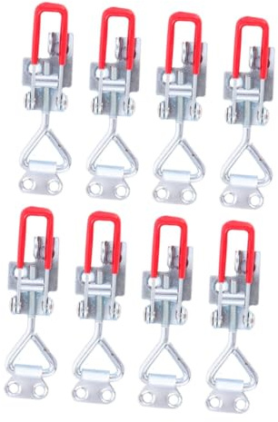 DOITOOL 8pcs Adjustable Lock Toggle Latch Catch Pull Latch for Cabinet Boxes Lever Lock Hasp Heavy Duty Clips