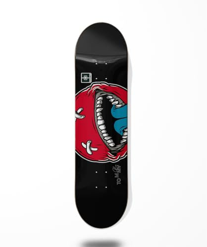 Cromic Tommypro Big Monster Skateboard-Deck, Schwarz, Rot, 8.375