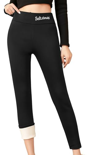 Leggins Termicos Mujer Invierno Forro Polar Grueso Mallas Deporte Pantalones Termicos Cintura Alta térmicos para Mujer con Forro Interior Leggins cálidos sin Costuras