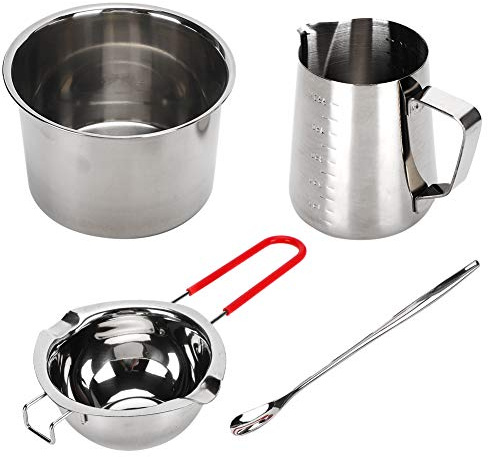Ausla Double-Nozzle Boiler Wax Melting Cup, Candle Making Kit with Spoon Handle, Crafting Tools