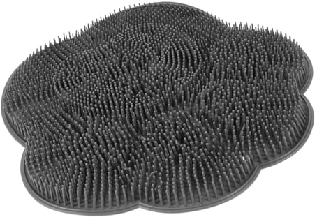 BAZEITFLOW Alfombrilla Antideslizante de Silicona para Ducha y Masaje de Pies Esterilla Exfoliante con Ventosas para Espalda y Pies para Cuidado y Relajación Baños