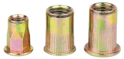 Dado rivetto zincato Rivnut testa piatta inserto rivetto filettato testa svasata(Flat Head,M10 (10Pcs))