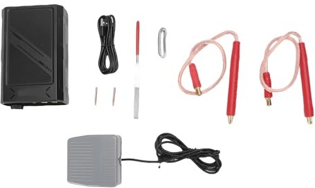 Garosa Soldador por Puntos, Máquina Portátil de Soldadura por Puntos de Doble Pulso 1200A 10000W con Regulación de Temperatura, para Revestimiento de Ni de 0,3 Mm y Lámina de Ni de
