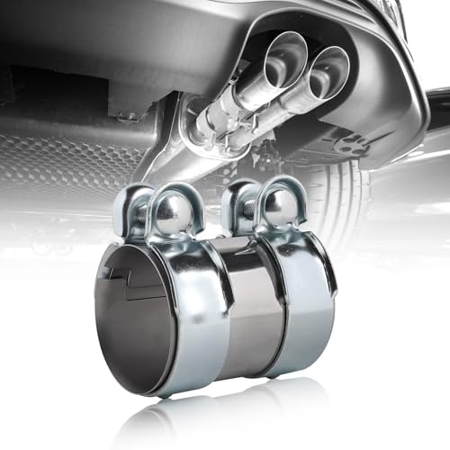 LALAGO Abrazadera de Tubo de Escape Ø65 mm, Abrazadera de Banda de Escape, Conector de Tubo de Escape, Abrazadera Universal con 2 Abrazaderas de Escape (Ø 65mm / L: 95mm)
