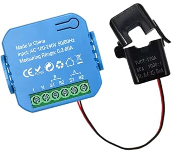 NVOQILIN Medidor de energía inteligente de doble canal, seguimiento inteligente de consumo de energía, electricidad para el hogar
