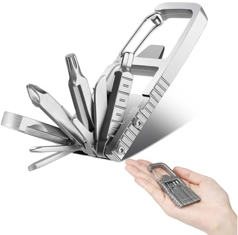 PengLAI Multitool Keyring - 12-in-1 Mini Multi Tool with Bottle Opener, Screwdrivers & Phone Stand | Compact Pocket Tool for Men, Dad Gifts & Outdoor Gadgets