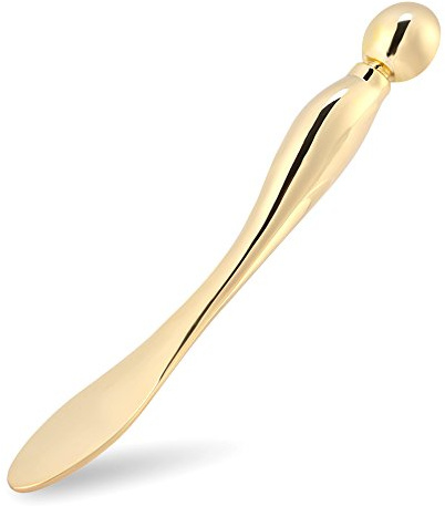 BONKZEBU Outil de Massage du Visage, Cuillère Portable en Alliage de Zinc pour Crème pour les Yeux, Bâton Anti-rides pour Soulager la Fatigue Oculaire, Outils de Maquillage, Mini Bâton de Massage