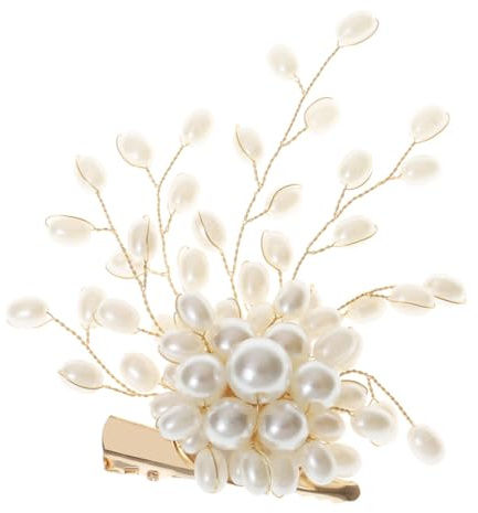 Healeved Elegante Goldene Perlenbrosche aus Künstlichen Perlen für Damen mit Modischem Design für Abschlussball und Festliche Anlässe Wie Hochzeit oder Party