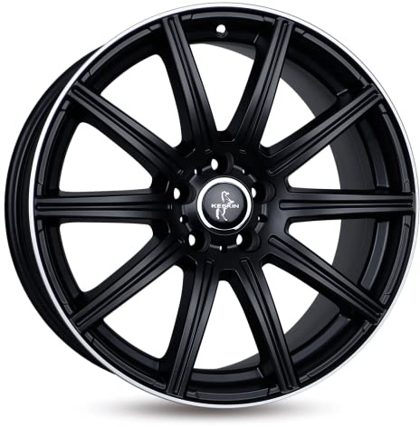 KESKIN KT16 MATT BLACK LIP POLISH 8,5x19 ET45 5.00x112.00 Hub Hole 66.60 mm - Alu felgen