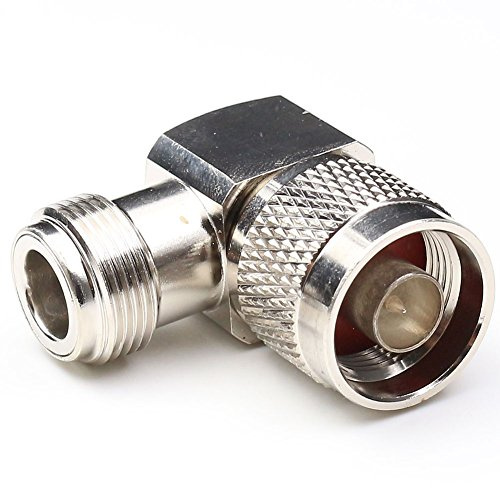 ANHAN N Type Connectors N Adapters N Type Coax Connector Walkie Talkie N adapters RF coaxial Cable Adapter (N Male to Female Right Angle)