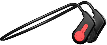 GZCRDZ Casque 2 en 1 à conduction osseuse Bluetooth 5.0 étanche IP68 lecteur MP3 mémoire 16 Go casque de natation sport extérieur écouteurs HiFi (Rouge)