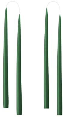 Kunstindustrien® Stabkerzen, Hergestellt in Dänemark, 42 Farben verfügbar, Tafelkerzen, Durchgefärbte Kerzen lange Brenndauer von 15 Stunden, Kerzen Set Geschenk, 4 Stück, 2,2 x 35 cm (Flaschengrün)