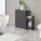 [en.casa] Mueble de Baño Cajón Inferior con 4 Ruedas Aglomerado Gabinete Auxiliar con Estantes para Cocina Sala Polivalente 61 x 20 x 45 cm - Gris Oscuro
