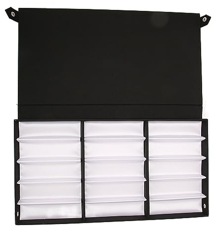Estuche Gafas, Organizador Gafas Sol 15 Rejillas, Multifuncional Estuche Joyería para Gafas para Cajones Escritorio, Bandeja para Relojes, Pulseras, Pendientes, Caja Expositora