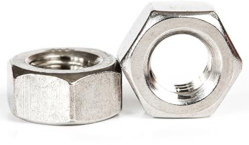 M10 (10mm) Hexagon Full Nuts A4 Marine Grade Stainless Steel DIN 934 (Pack of 20) A02C/1