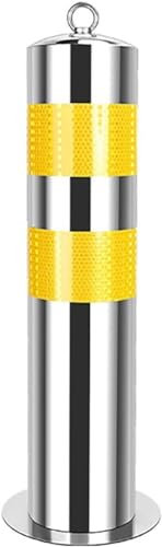 SSDDLZEQ 1 Stück Edelstahl-Verkehrsschildmast mit Sockel, gewerblicher oder privater Verkehrssicherheitspfosten(Color:Height 50cm/19.6in)