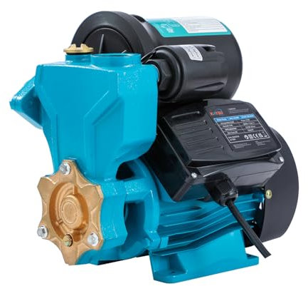 KATSU Tools Water Pressure Booster Pump Semi-Automatic Pressure Control Self Priming 370W Suitable for Home Household Garden Water Taps 151408