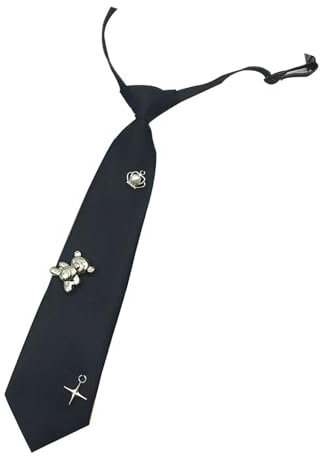 Yilingjc Unisex-Krawatte mit Bärenkrone, Kinder-Krawatte, Verspieltheit, lässiger Stil, Krawatte für lässige Mode-Statements