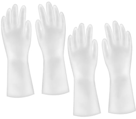 BCOATH 2paare Wiederverwendbare Küchenreinigungshandschuhe Latex Spülhandschuhe Mit Granuliertem Design Für Geschirrreinigung Lange Handschuhe Für Abwasch