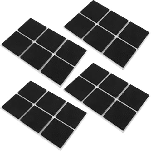 Gadpiparty Möbelstopper 24 Stück Selbstklebend Quadratisch 1.06 Zoll Gummi Anti-Rutsch Pads Möbelgleiter Bodenschutz Für Stühle Und Tische