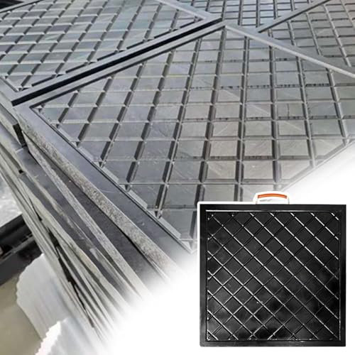 SSDDLZEQ Kranstabilisierende Ausleger-Pads, stapelbare Wohnwagenheber-Pads mit ergonomischen Griffen, Wohnwagen-Nivellierpads, verschleißfest (30 x 30 x 3 cm)