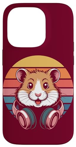 Casque DJ Hamster pour hamster Coque pour iPhone 14 Pro