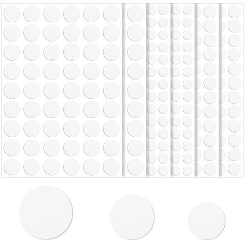 1160 Stück Schraubenabdeckung Weiss Selbstklebend Schraubenloch Abdeckkappen Für Schrauben Bohrlöcher PVC Staubdicht Weiß Abdeckung Für Möbel Böden Schraubenloch Aufkleber Rund-12 Mm 15 Mm Und 21 Mm