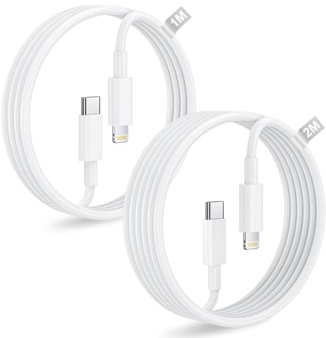 Câble USB C vers Lightning 1M+2M[Certifié Apple MFi], Câble iPhone USB C Cable pour iPhone 14/14 Pro Max/13/12/12 Pro/11/Mini/XS/XR/8/SE/iPad, Chargeur IPhone Charge Rapide Cable Lightning Cordon Fil