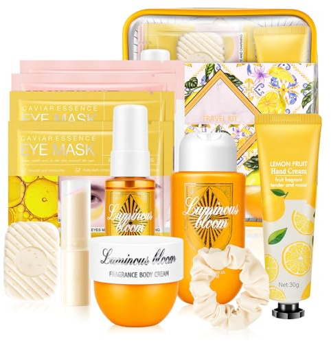 Women's Skincare & Fragrance Gift Set, Pamper Gifts for Women, 11Pcs Moisturizing Hydrating & Fragrance Kit, Toiletries/ Bath Spa Gift Sets, Portable Travel Kit, Gifts for Teenage Girl Self Care Women