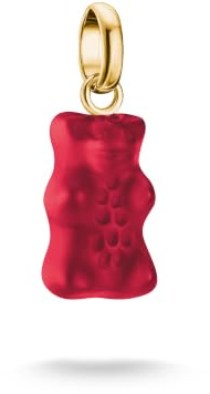 THOMAS SABO x HARIBO Charm-Goldbären-Anhänger in Rot, 18k vergoldet