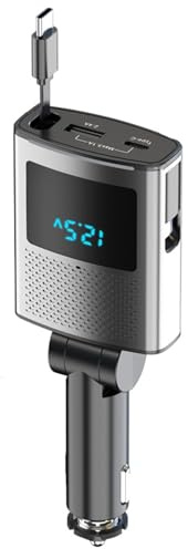 Dispositivo multiplo 3 in 1 caricabatterie da auto 65 W retrattile USB C adattatori di ricarica rapida caricabatterie da viaggio per telefoni e sistemi operativi telefoni auto luce stellata