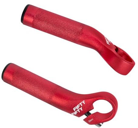 FIFTY-FIFTY Fahrrad Lenkerenden, Bar Ends Fahrrad, Lenkerhörnchen MTB 110mm | Aluminiumlegierung, Ergonomische Form, Geeignet für 22,2 mm Außendurchmesser von lenkerhörnchen