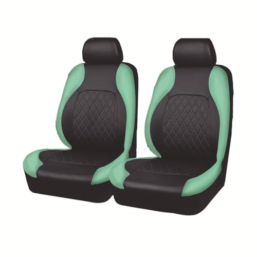 Car Front Seat Covers for Jaguar XF X250 X260 XF Sportbrake, Leather Waterproof NonSlip Front Protectors, Comfortable Interior Accessories,Green