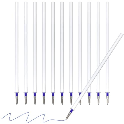 LVZONGXIN 12 Radierbarer Ersatzminen, Kompatibel 4-er Christmas Radierbarer Gelschreiber [ Blau], 0,7mm Spitze, 160 cm Schreiblänge, Nachfüllminen mit löschbare Tinte