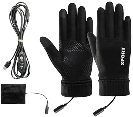 Huxibai Gants Chauffants pour Homme, écran Thermique Tactile, Gants d'hiver pour Femme, pour l'équitation, Le Ski, la randonnée, Le Travail extérieur, Le Temps Froid, Les Sports de Neige