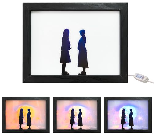 MeYuxg Bild Lampe LED Licht Deko Rahmen, Spiegel Beleuchteter Bilderrahmen, Dekorative LED Box für Wohnzimmern, Schlafzimmern, Cafés und Kinderzimmer (15)