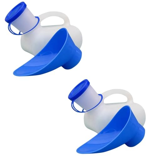 Tragbare Urinflasche Für Frauen Männer, 2 Stück 1000ml Liberpee, Pinkelhilfe Für Frauen, PE Unisex Notfall Urinal Toilette Mit Tragegriff & Verschluss, Pinkelhilfe Für Camping, Unterwegs