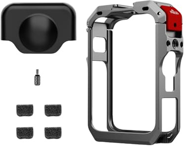 Alloggiamento in alluminio multifunzionale, adatto per fotocamere a 360°, migliora il raffreddamento, portabilità compatta e integrazione di accessori, gabbia per fotocamera antiurto