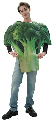 SEA HARE Costume da broccoli per adulti, divertente, verde, per Halloween, feste a tema o eventi comici