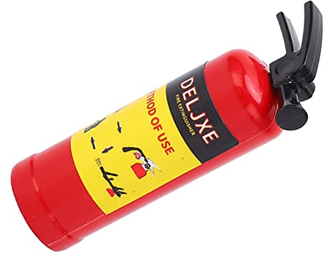 NOENNULL Simulazione Vivida Mini Estintore Accessorio per Auto RC Decorazione Portatile Leggero (Rosso)