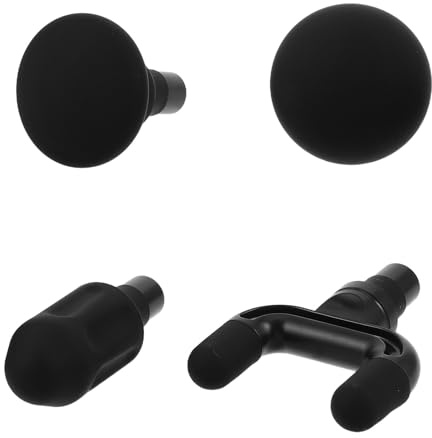 Aufsatz für Massagepistolen 4 Stück aus Silikon, Schwarz | 12–13mm Tiefengewebe, Leicht und Tragbar, Schnelle Ersatzteile für Fitness und Heim
